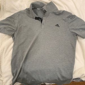 Adidas. Grey. Golf polo. Large. Used - like new. Selling because too big.